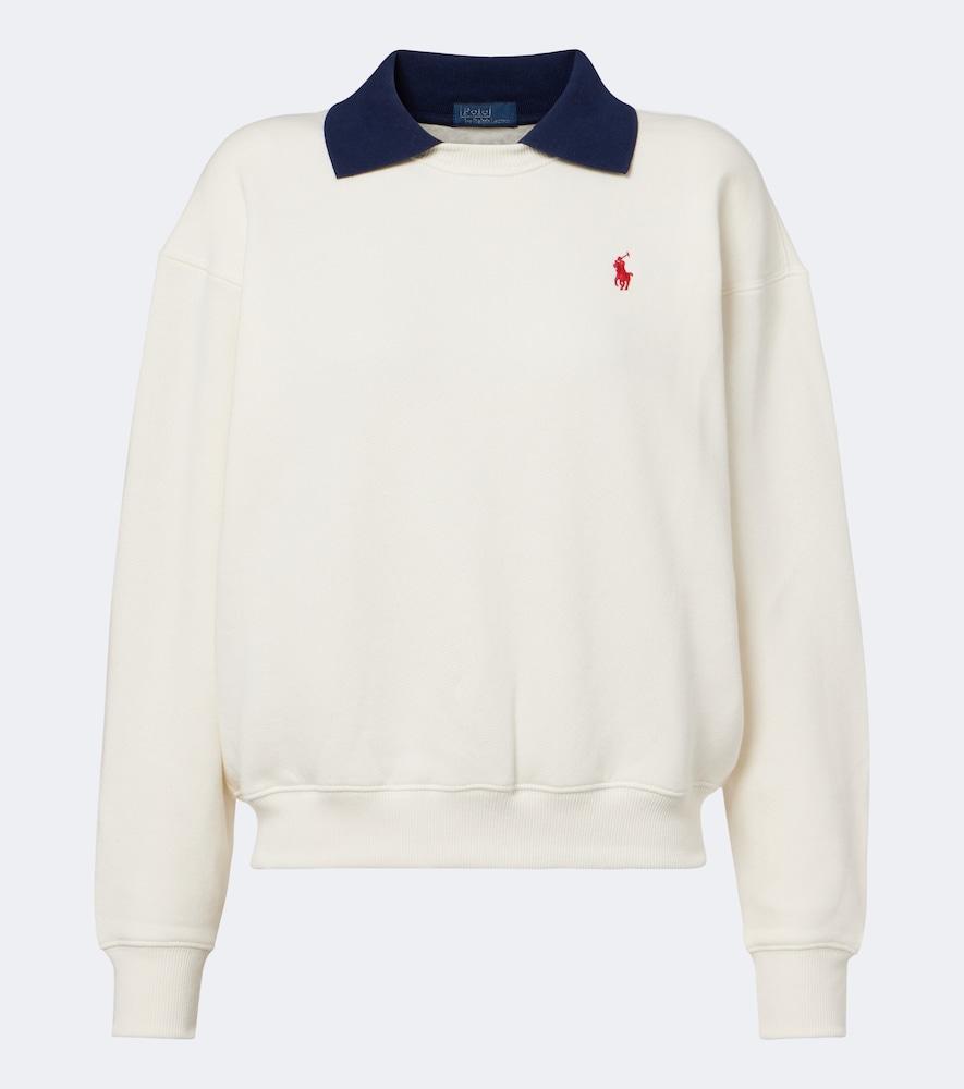 polo ralph lauren cotton-jersey polo sweatshirt