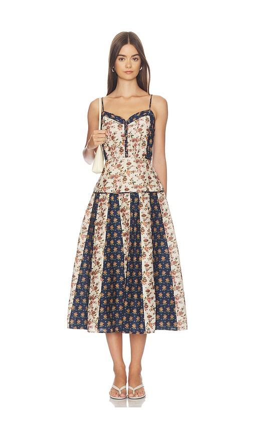 polo ralph lauren cotton silk v-neck sleeveless a line dresses in multi. - size 0 (also in 2, 4)