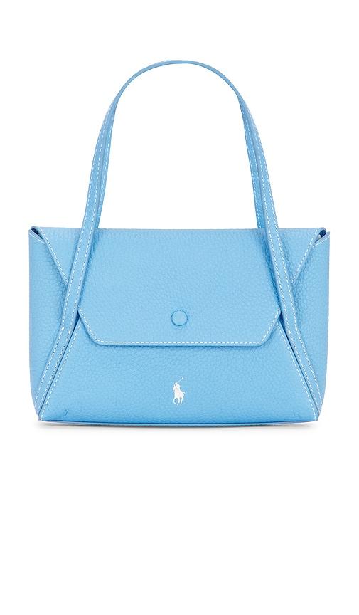 polo ralph lauren drum pebble envelope wallet small in baby blue.