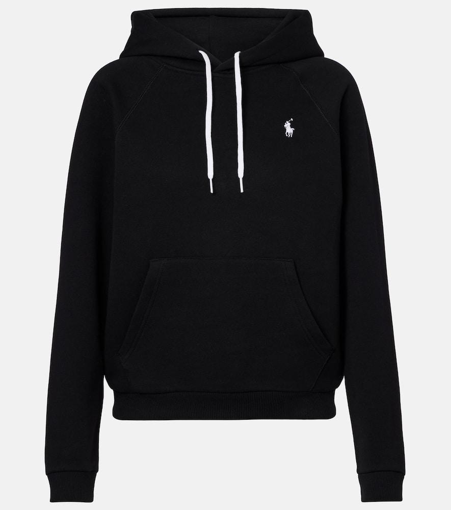 polo ralph lauren embroidered cotton-blend jersey sweatshirt