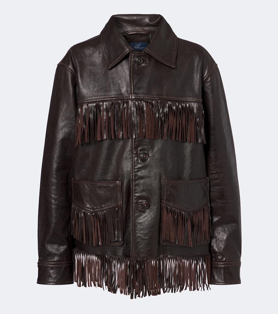 polo ralph lauren fringed leather jacket