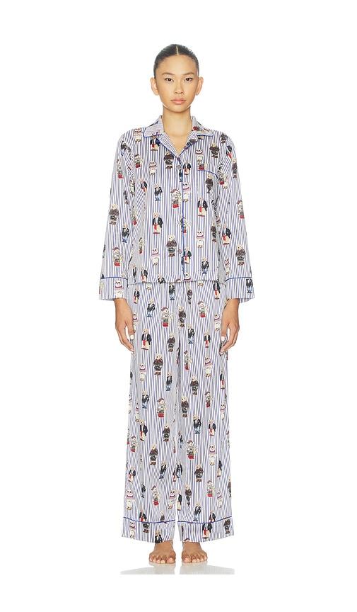 polo ralph lauren intimates madison pj set in blue. - size m (also in xs)