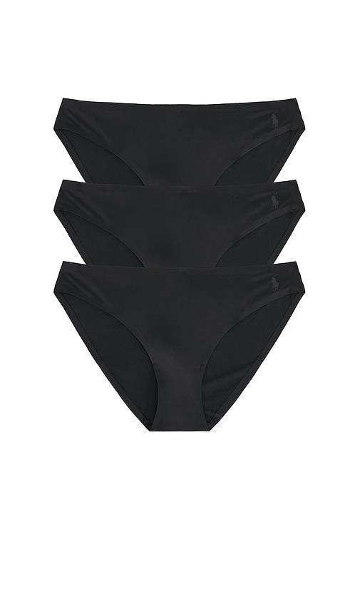 polo ralph lauren intimates micro bikini 3 pack in black. - size s (also in )