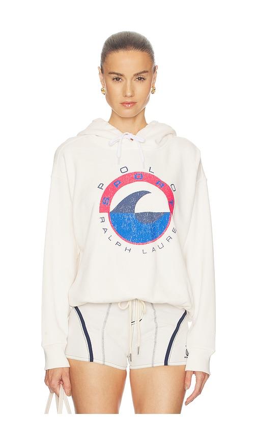 polo ralph lauren island fleece hooded sweatshirt in white. - size l (also in xxs, xs, s, m, xl)