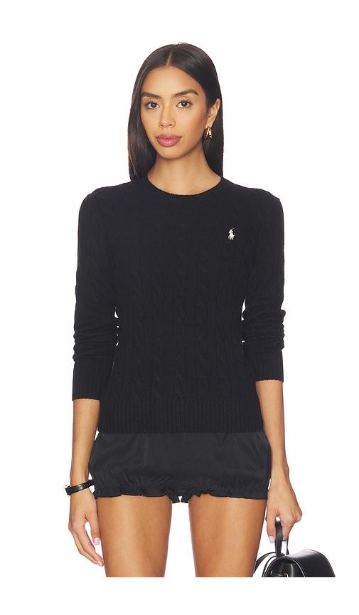 polo ralph lauren julianna long sleeve pullover in black. - size l (also in m, xs, xxs)