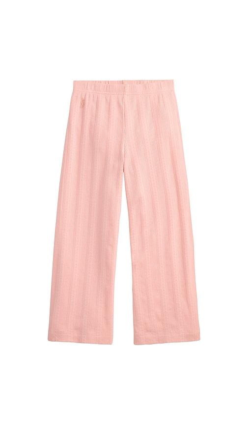 polo ralph lauren kids pointelle knit standard wide leg pant in rose. - size 2 (also in 3, 4)
