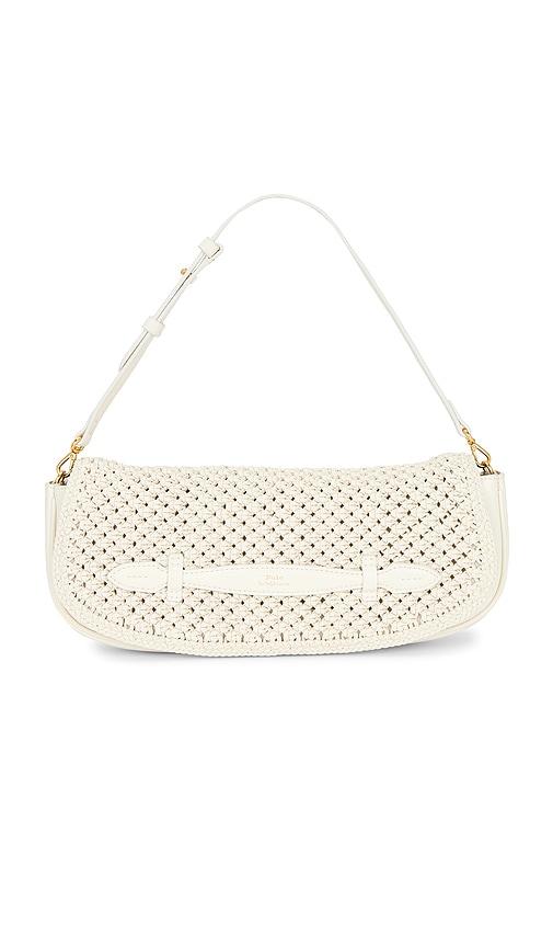 polo ralph lauren leather long flap clutch large in ivory.