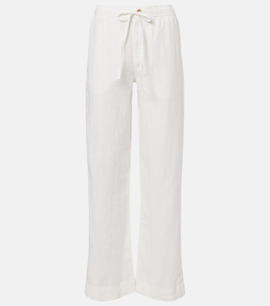 polo ralph lauren linen wide-leg pants