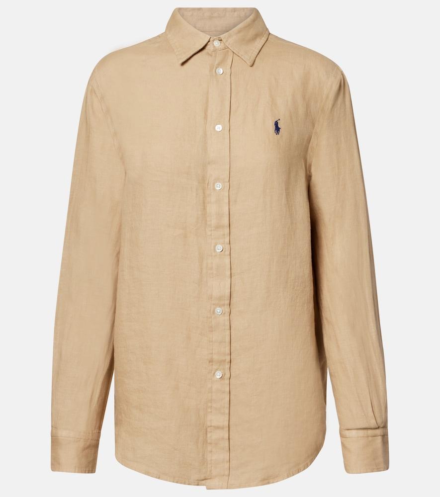 polo ralph lauren logo linen shirt