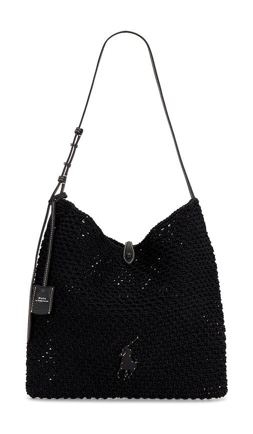 polo ralph lauren messenger bag in black.