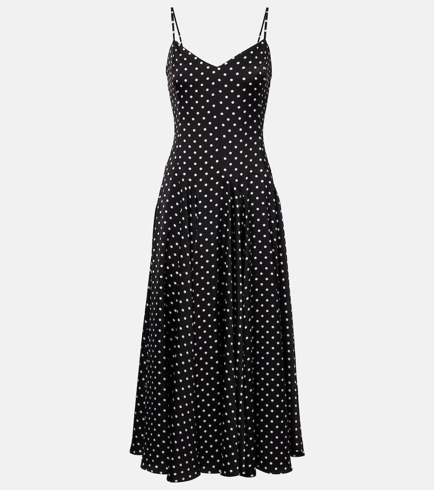polo ralph lauren polka-dot midi dress