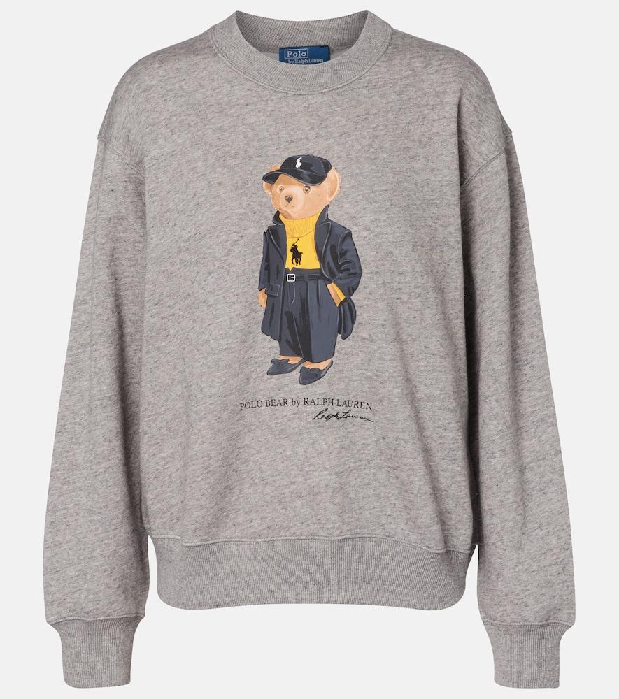 polo ralph lauren polo bear cotton-blend fleece sweatshirt