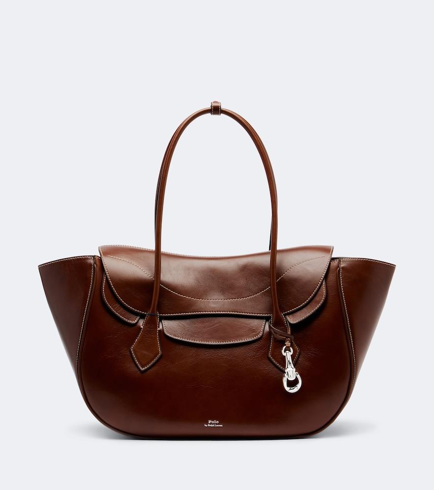 polo ralph lauren polo blaze large leather tote bag
