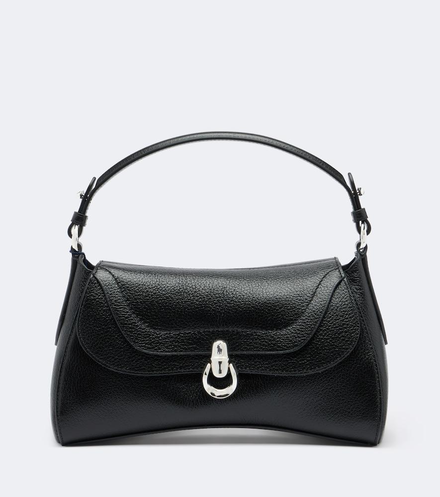 polo ralph lauren polo blaze leather top-handle bag