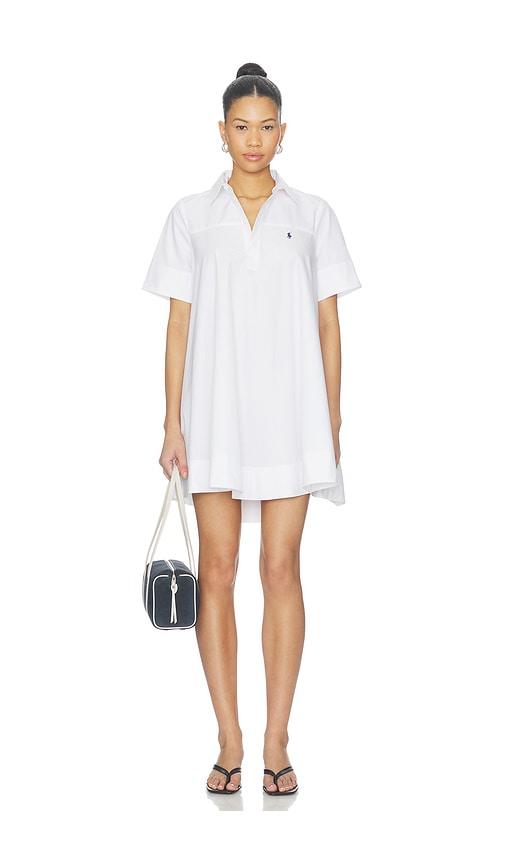 polo ralph lauren poplin baby doll dress in white. - size 0 (also in 2, 4, 6)