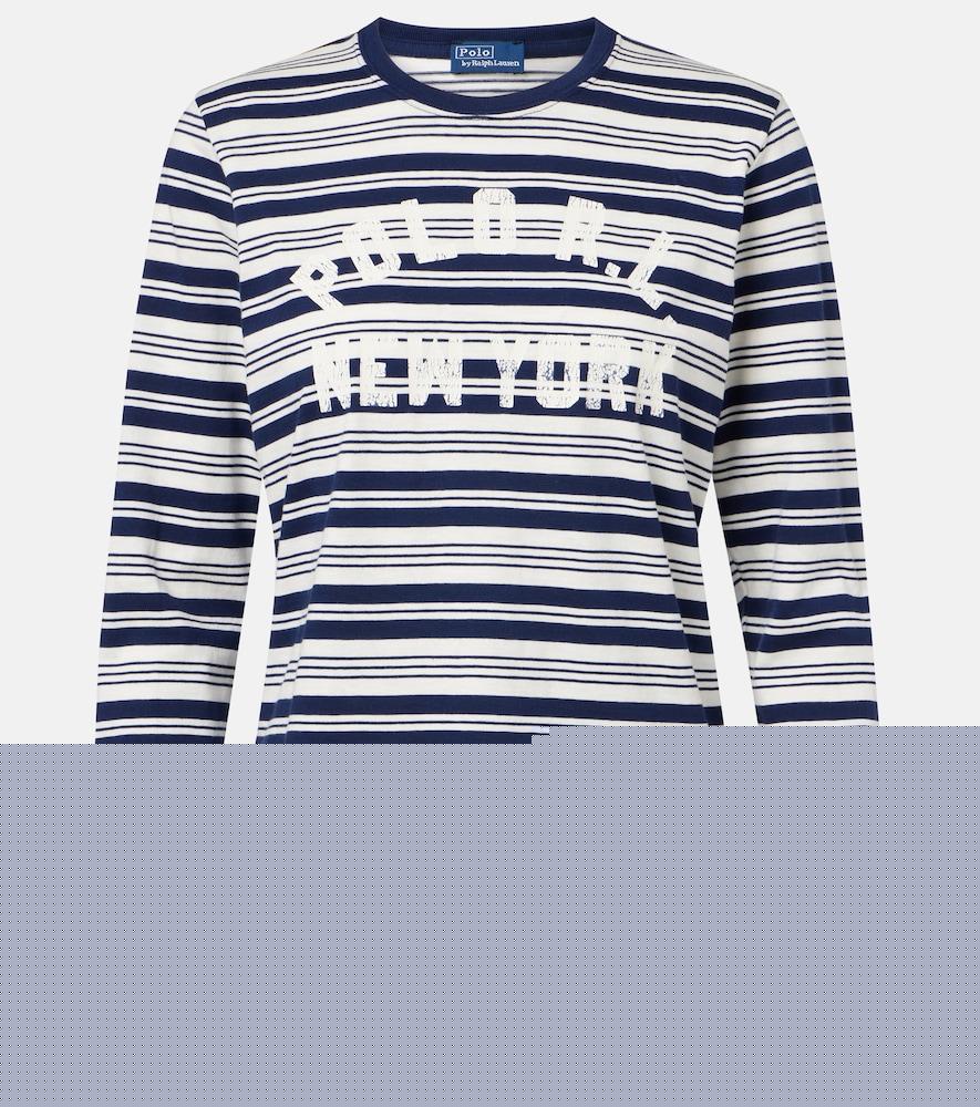 polo ralph lauren printed striped cotton t-shirt