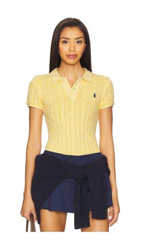 polo ralph lauren short sleeve polo in yellow. - size l (also in m, s, xl, xs, xxs)