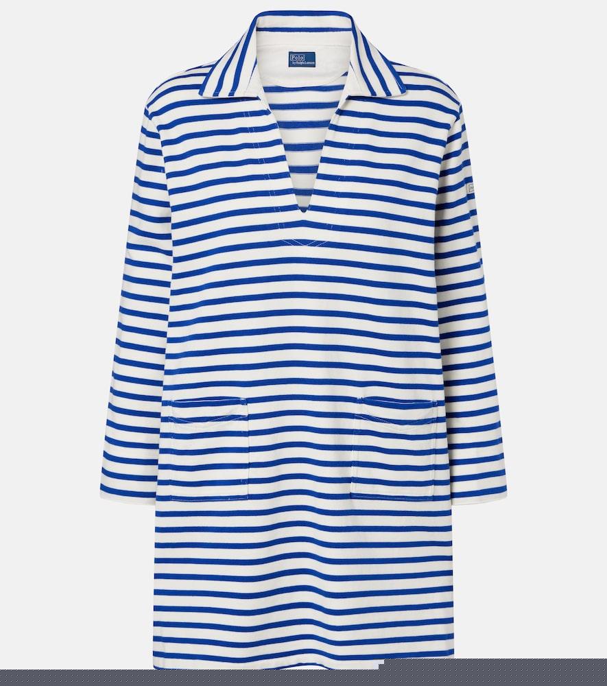polo ralph lauren striped cotton jersey polo dress