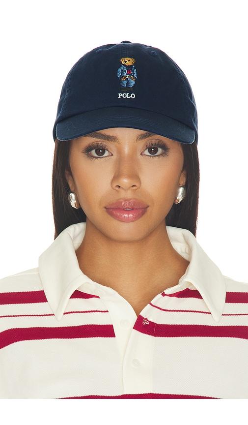 polo ralph lauren twill woven cap in navy.