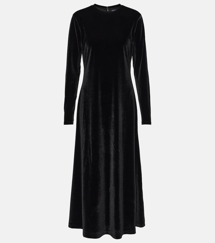 polo ralph lauren velvet maxi dress