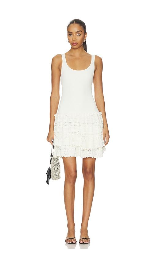 polo ralph lauren viscose cotton fit & flare dress in white. - size l (also in m, xl)