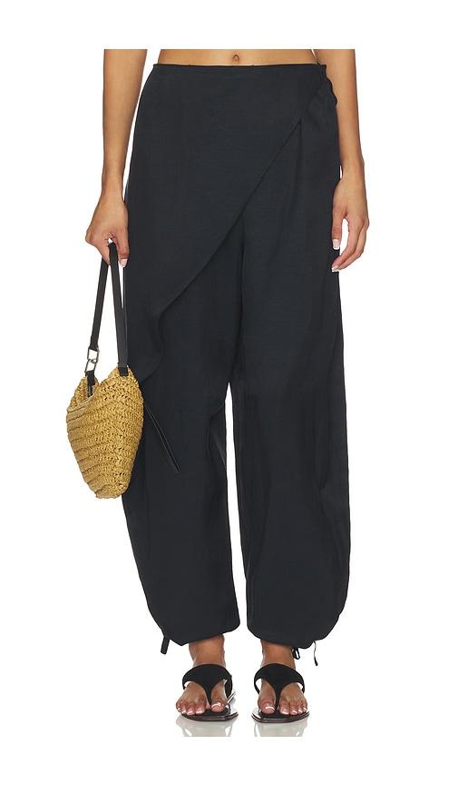 polo ralph lauren viscose woven standard tapered pants in black. - size m (also in s)