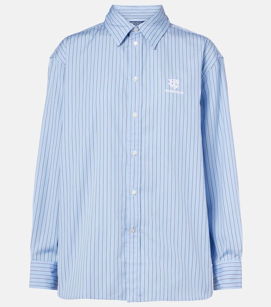 polo ralph lauren x wimbledon striped cotton shirt