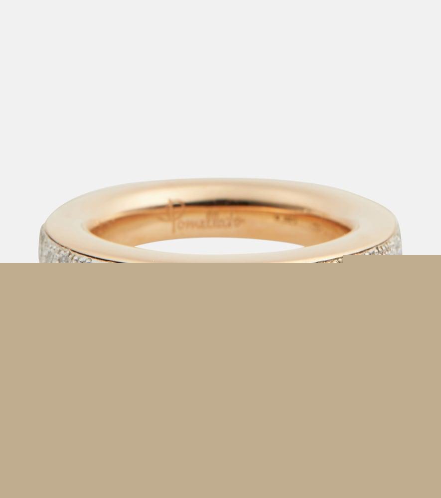 pomellato iconica 18kt gold ring with diamonds