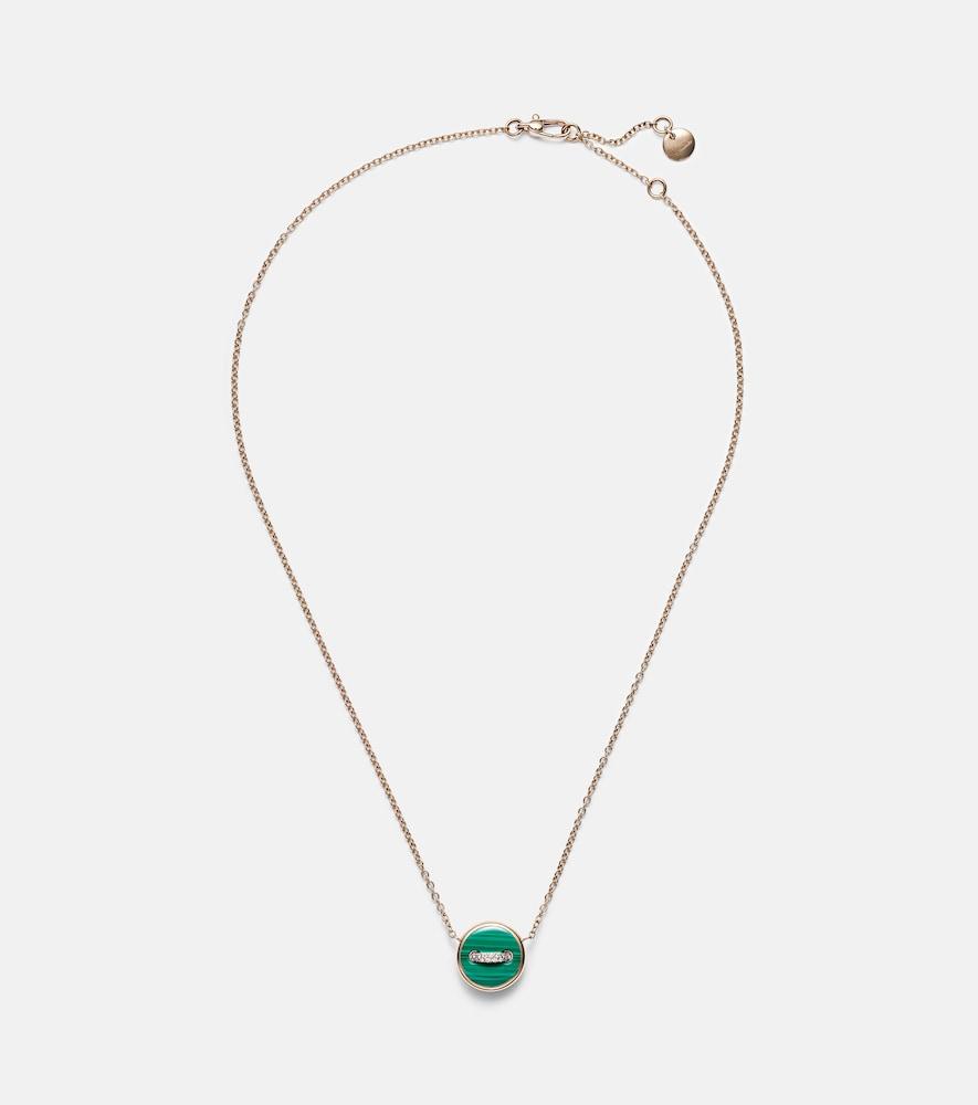 pomellato pom pom dot 18kt rose gold pendant necklace with gemstones
