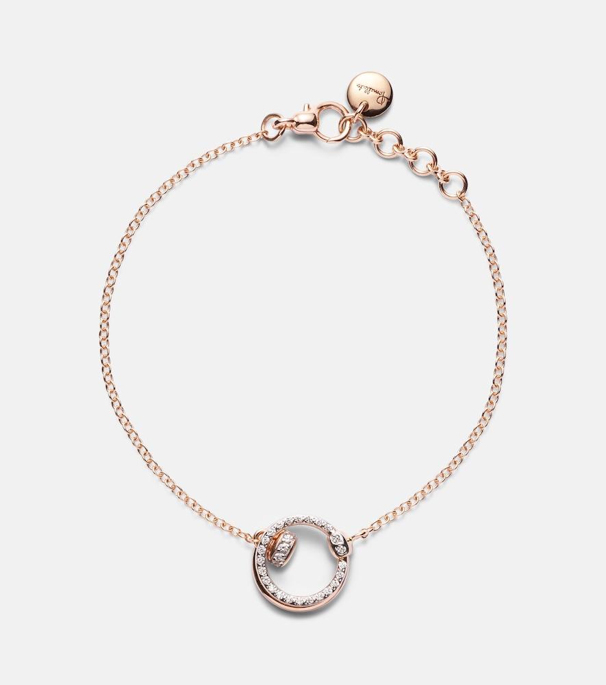 pomellato pomellato together 18kt rose gold chain bracelet with diamonds