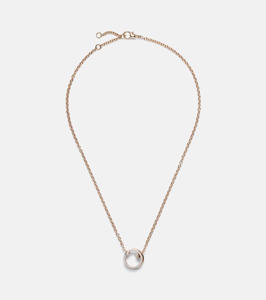 pomellato pomellato together 18kt rose gold pendant necklace with diamonds