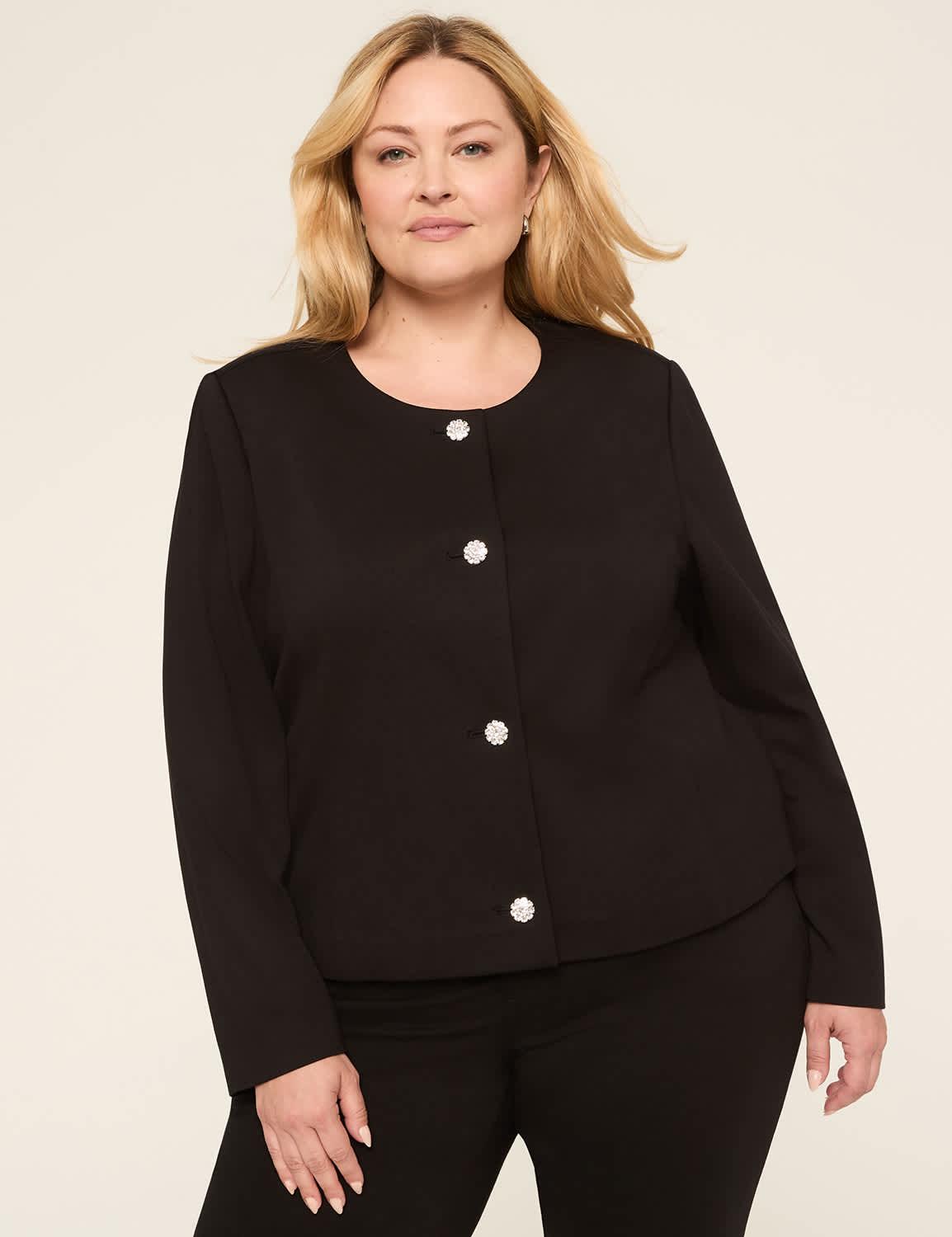 ponte bling-button short jacket