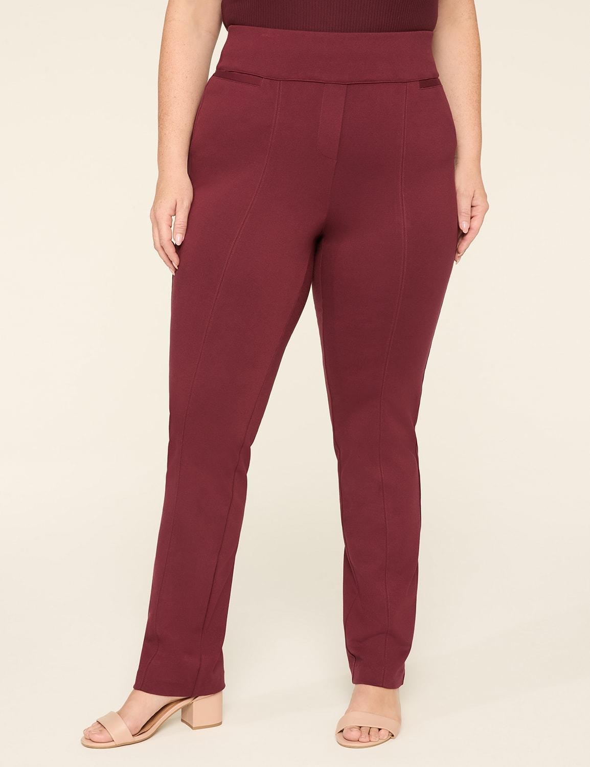 ponte pull-on straight leg pant