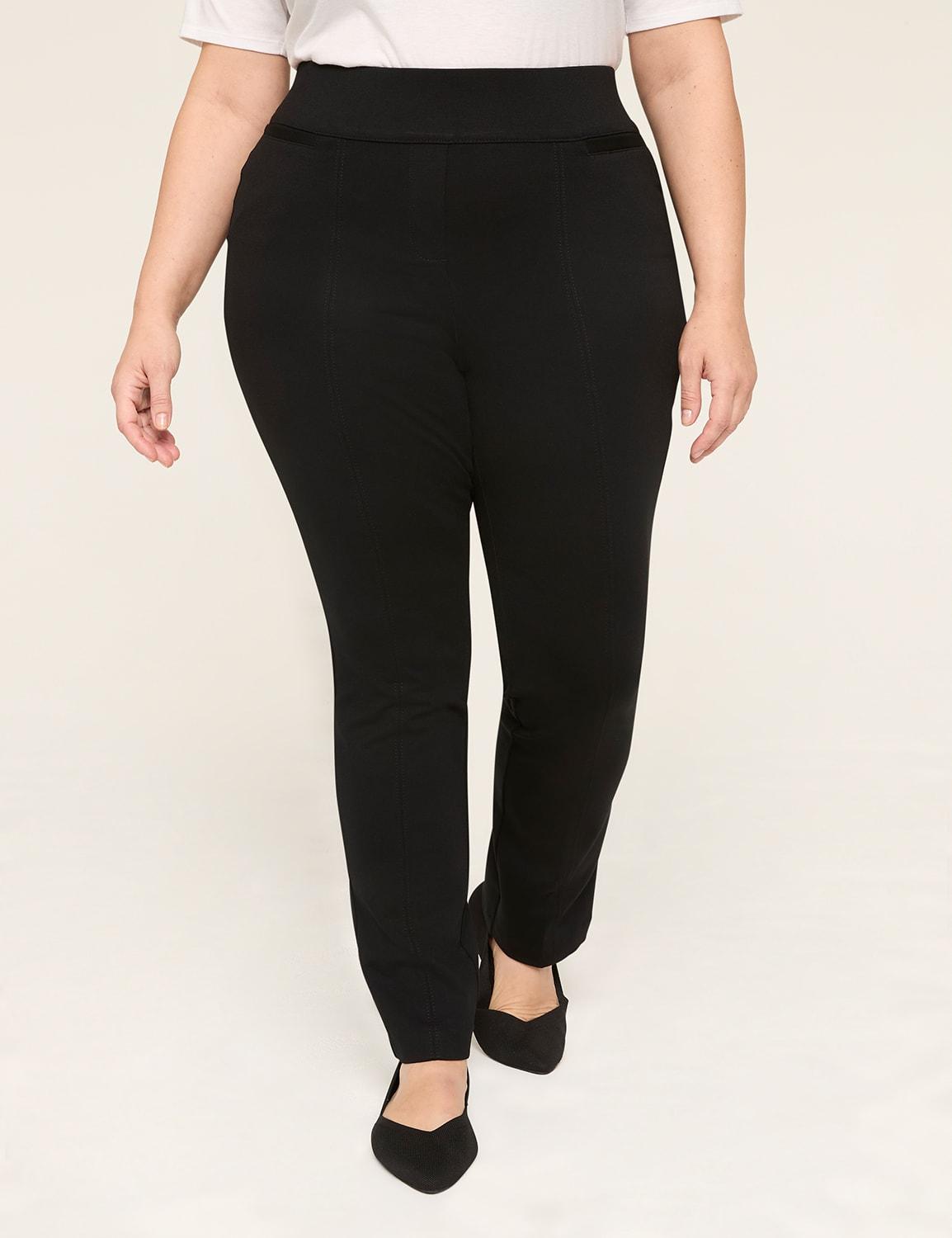 ponte pull-on straight pant