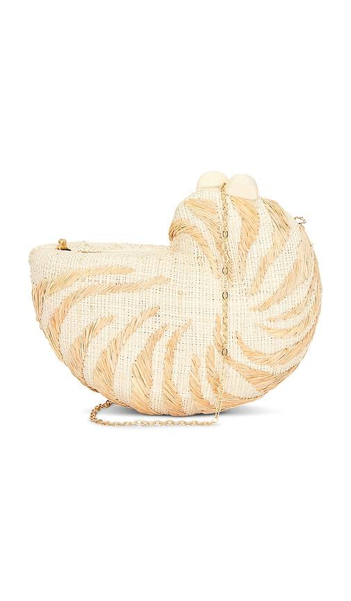 poolside the anna clutch in beige.