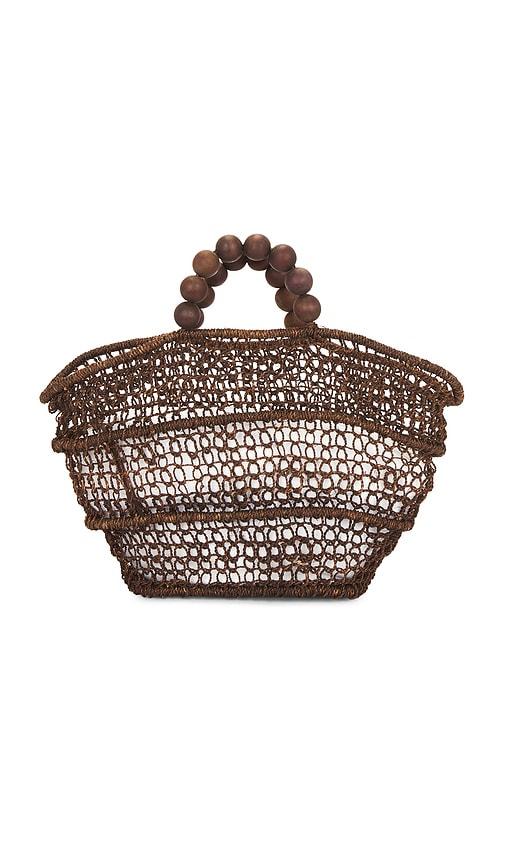 poolside the comporta tote bag in chocolate.