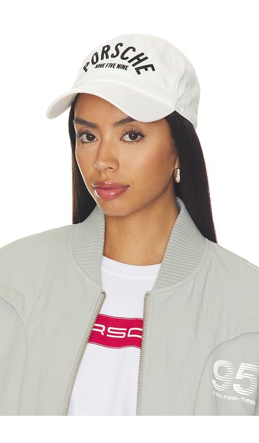 porsche x revolve hat in ivory.
