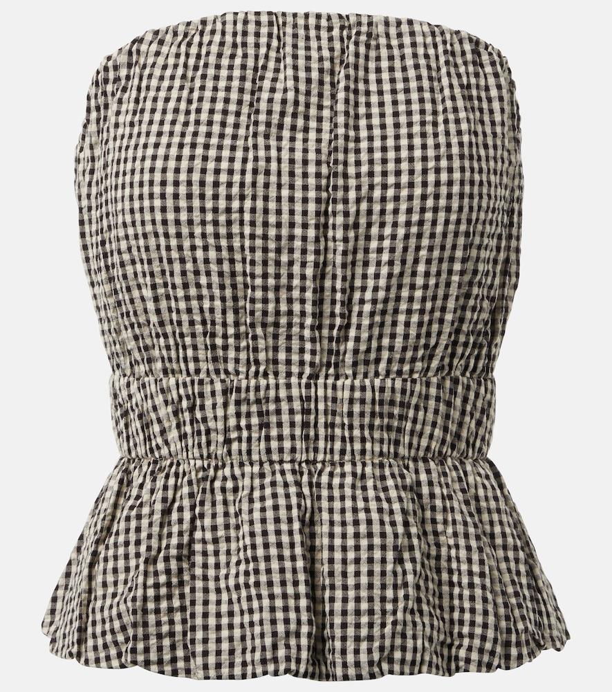 posse aurelia gingham cotton top
