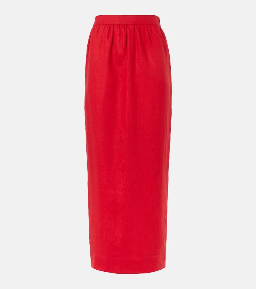 posse bonnie linen pencil skirt