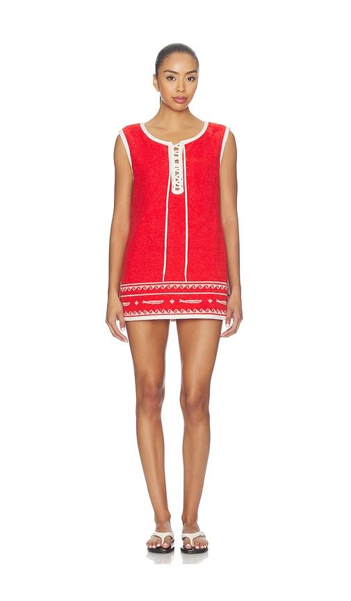 posse cody tunic top in red. - size m (also in s)