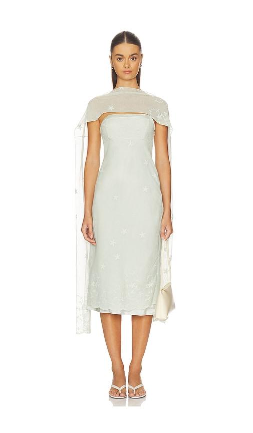 posse cove strapless dress in sage. - size m (also in xs, s)