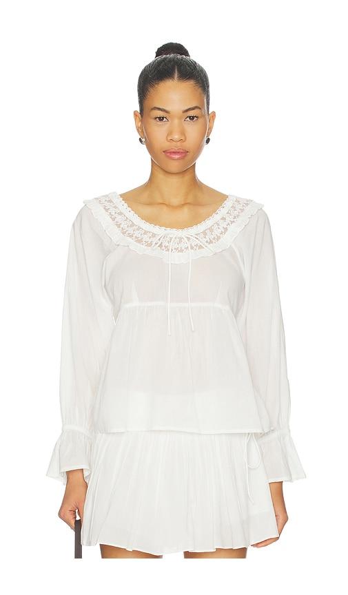 posse danielle blouse in white. - size m (also in xs, s)