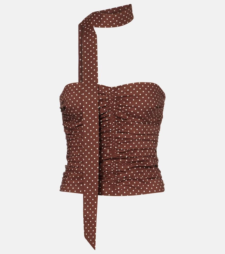 posse edie polka-dot top