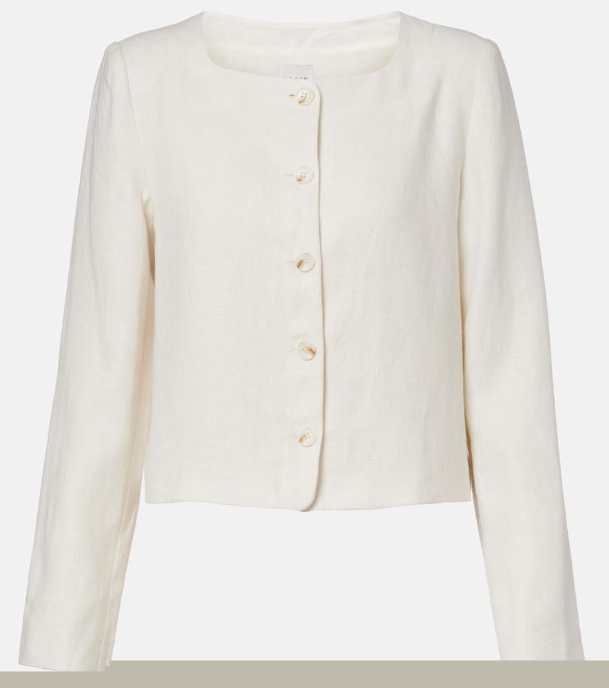 posse emma cropped linen jacket