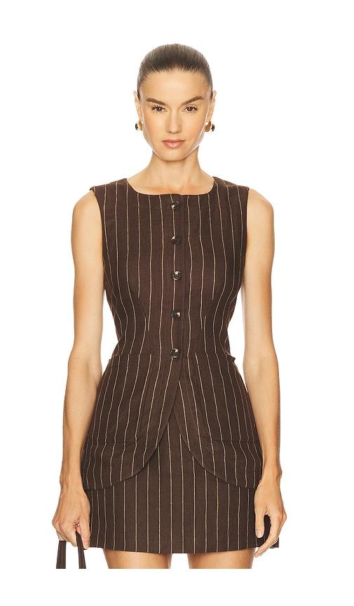 posse emma vest in brown. - size l (also in xs, s, m)