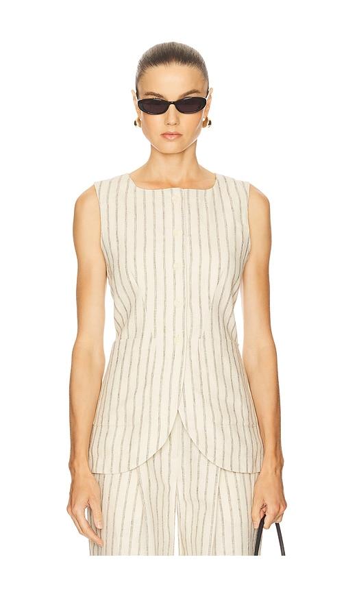 posse emma vest in cream. - size m (also in s)