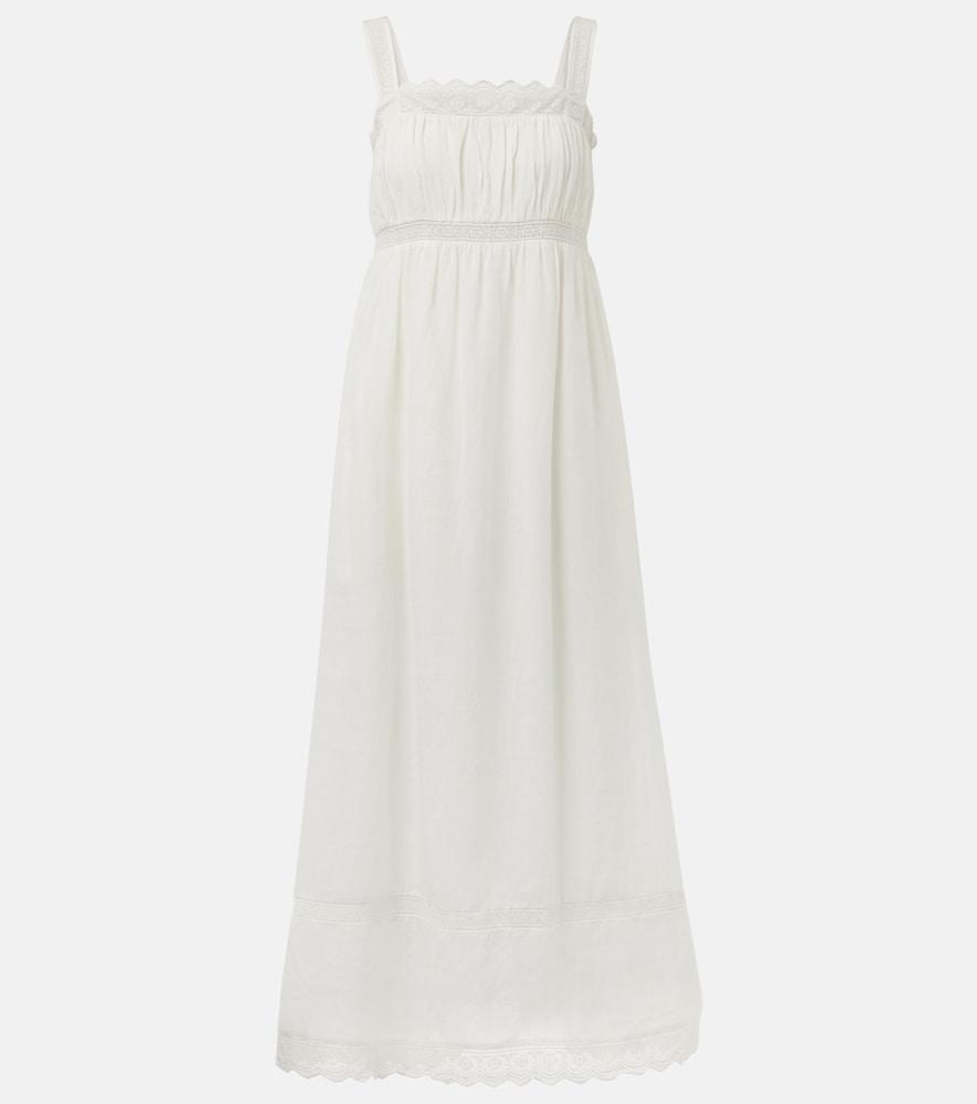 posse grace lace-trimmed maxi dress