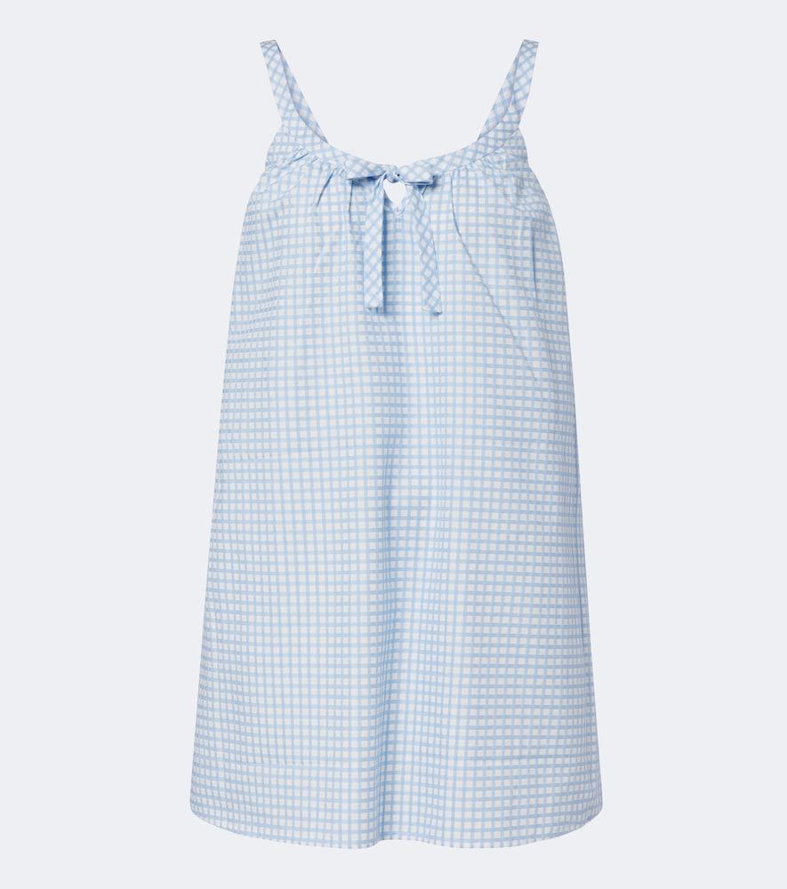 posse lila gingham cotton minidress