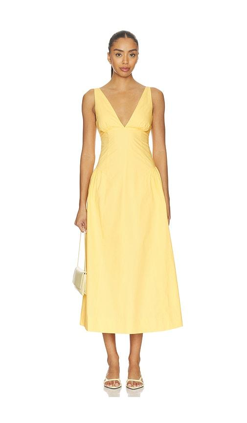 posse lindie dress in yellow. - size l (also in xs, s, m)