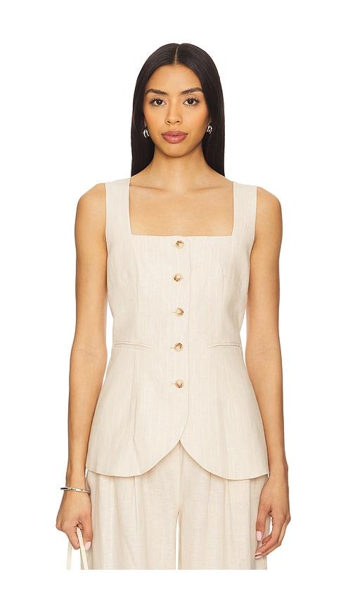 posse lucille gilet in cream. - size l (also in s)